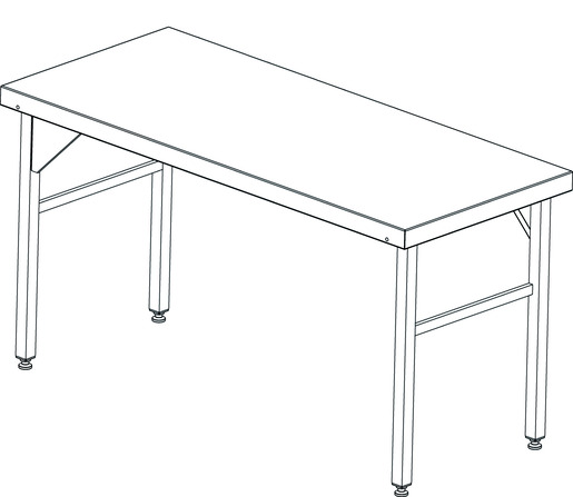 Folding table, stainless steel