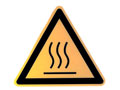 Warning sign hot surface